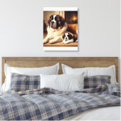 saint bernard canvas afdruk (Insitu (Slaapkamer))
