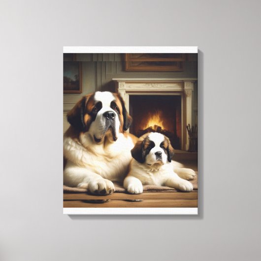 saint bernard canvas afdruk (Voorkant)