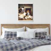 saint bernard canvas afdruk (Insitu (Slaapkamer))