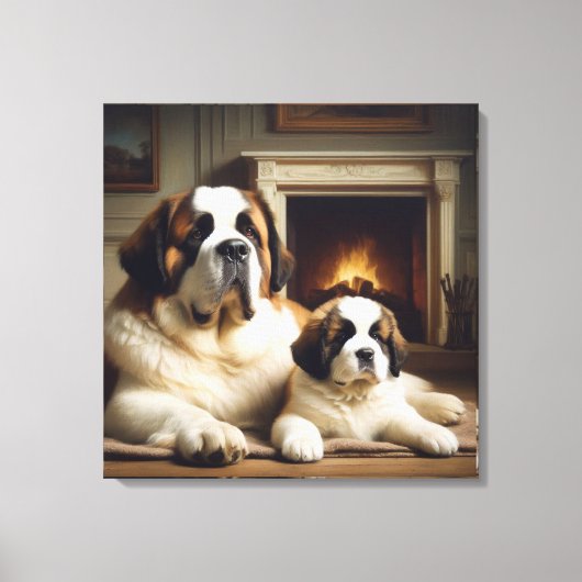 saint bernard canvas afdruk (Voorkant)