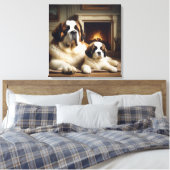 saint bernard canvas afdruk (Insitu (Slaapkamer))