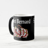 Saint Bernard Dad Gifts Magische Mok (Voorkant links)