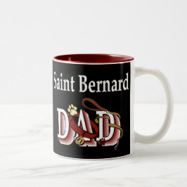 Saint Bernard Dad Gifts Tweekleurige Koffiemok