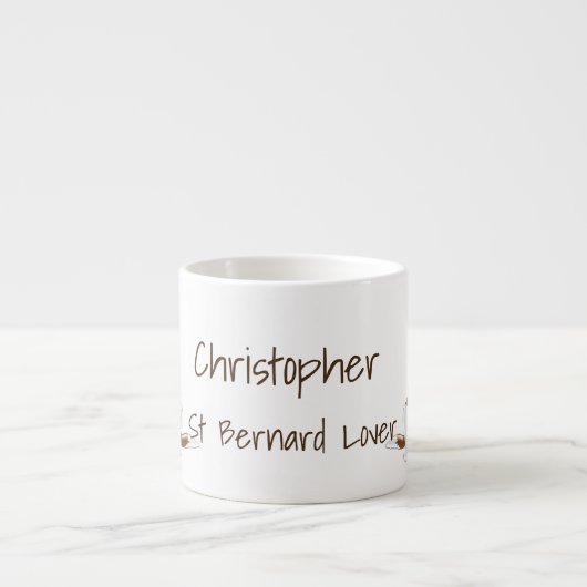 Saint Bernard Design - Gepersonaliseerd Espresso Kop (Voorkant)