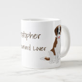 Saint Bernard Design - Gepersonaliseerd Grote Koffiekop (Voorkant rechts)