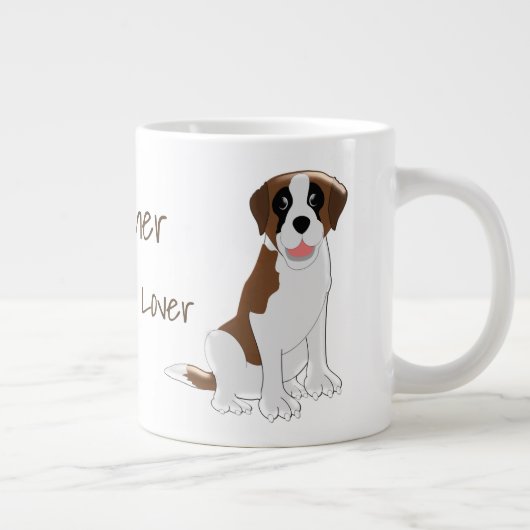 Saint Bernard Design - Gepersonaliseerd Grote Koffiekop (Rechts)