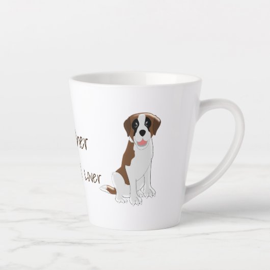 Saint Bernard Design - Gepersonaliseerd Latte Mok (Rechts)