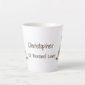 Saint Bernard Design - Gepersonaliseerd Latte Mok (Voorkant)