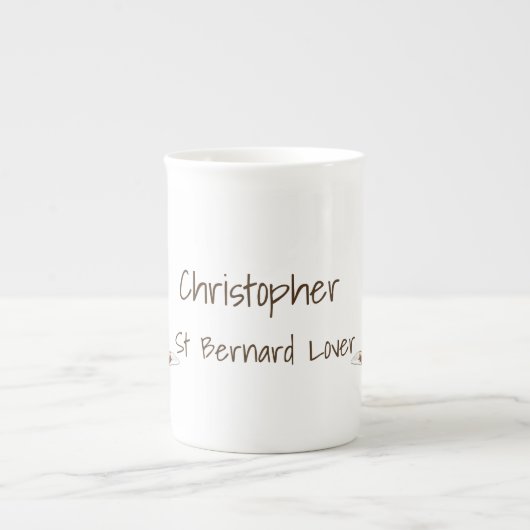 Saint Bernard Design - Gepersonaliseerd Porselein Kop (Voorkant)