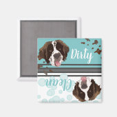 Saint Bernard Dirty/Clean Dishwasher Magneet (Voorkant / Achterkant)
