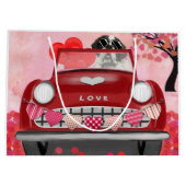 Saint Bernard Dog-auto met hart Valentijnse Groot Cadeauzakje (Achterkant)