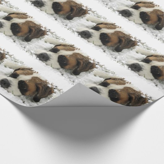 Saint Bernard Dog Cadeaupapier (Hoek)