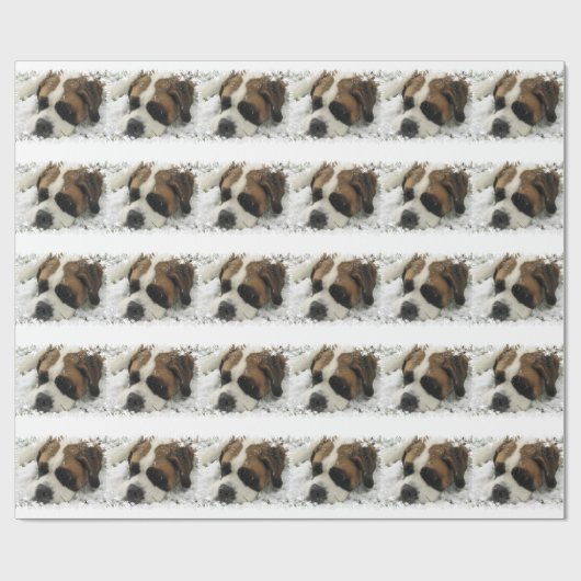 Saint Bernard Dog Cadeaupapier (Vlak)