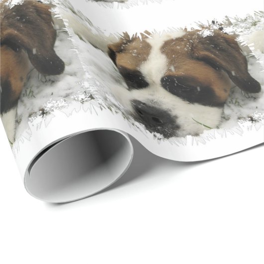 Saint Bernard Dog Cadeaupapier (Rol Hoek)