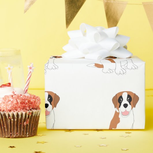 Saint Bernard Dog Cadeaupapier (Verjaardagsfeest)