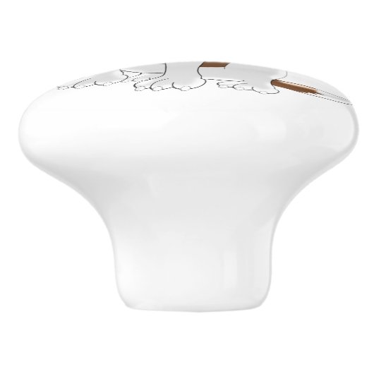 Saint Bernard Dog Design Keramische Knop (Zijkant)