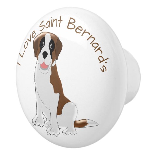 Saint Bernard Dog Design Keramische Knop (Rechts)