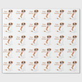 Saint Bernard Dog Design Verjaardag Cadeaupapier (Vlak)
