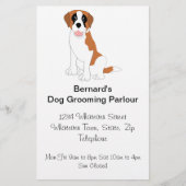 Saint Bernard Dog Grooming Parlor Flyer (Voorkant)