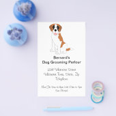 Saint Bernard Dog Grooming Parlor Flyer (Enkel)