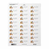 Saint Bernard Dog Herfst Terugkeer Adres Etiket (Full Sheet)