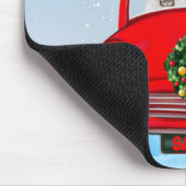 Saint Bernard Dog in auto met kerstman Muismat (Hoek)