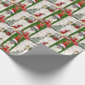 Saint Bernard Dog Kerstmis Cadeaupapier (Hoek)