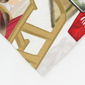 Saint Bernard Dog Kerstmis Fleece Deken (Hoek)