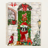 Saint Bernard Dog Kerstmis Planner (Voorkant)
