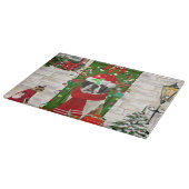 Saint Bernard Dog Kerstmis Snijplank (Hoek)