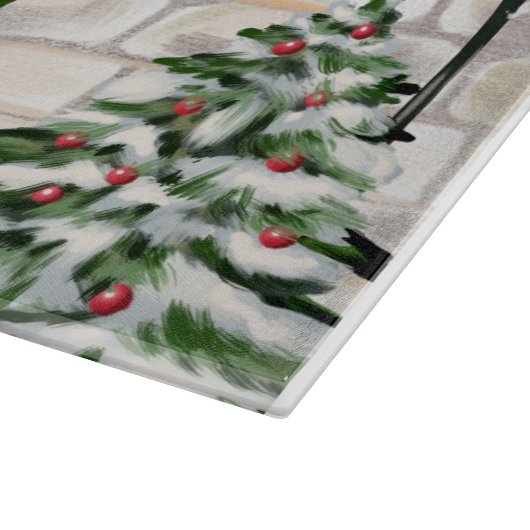 Saint Bernard Dog Kerstmis Snijplank (Hoek)