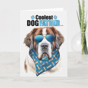 Saint Bernard Dog Kooudste Dad Vaderdag Feestdagen Kaart