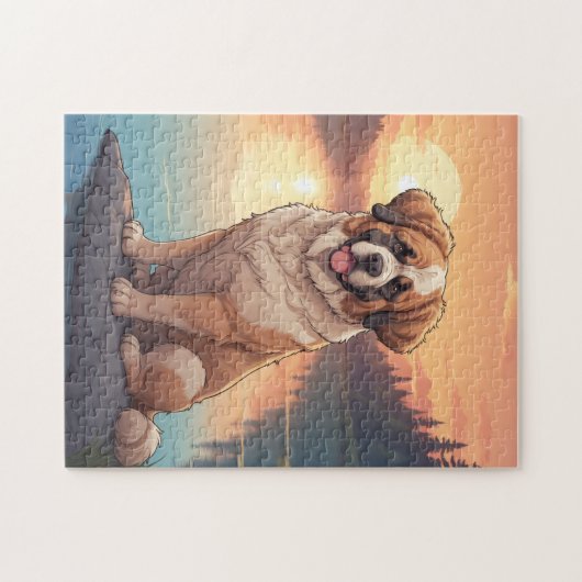 Saint Bernard dog Legpuzzel (Horizontaal)