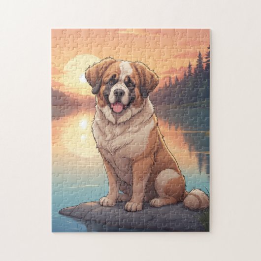 Saint Bernard dog Legpuzzel (Verticaal)