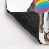 Saint Bernard Dog met harten Valentijnsdag Muismat (Hoek)