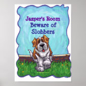 Saint Bernard Dog My Room Poster (Voorkant)