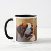 Saint Bernard Dog Portrait Mok (Links)