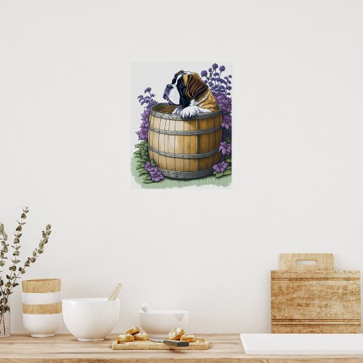 Saint Bernard Dog Poster (Keuken)