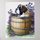 Saint Bernard Dog Poster (Voorkant)