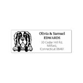 Saint Bernard Dog Retouradres Rubberstempel (Afrduk)