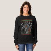 Saint Bernard Dog Santa Claus Ugly Kerstmis Trui (Voorkant volledig)