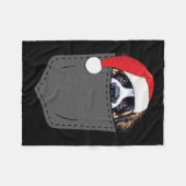 Saint Bernard Dog Santa Hat Kerstzak Fun X Fleece Deken (Voorkant (Horizontaal))