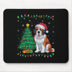 Saint Bernard Dog Santa Hat Mannen Vrouwen Kinder  Muismat