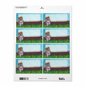 Saint Bernard Dog Shipping Labels (Full Sheet)