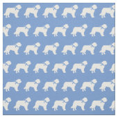 Saint Bernard Dog Silhouette Pet Light Blue Stof (Swatch)