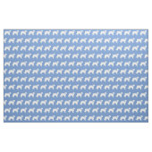 Saint Bernard Dog Silhouette Pet Light Blue Stof (Fat Quarter)