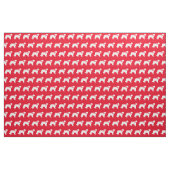 Saint Bernard Dog Silhouette Pet Red Stof (Fat Quarter)