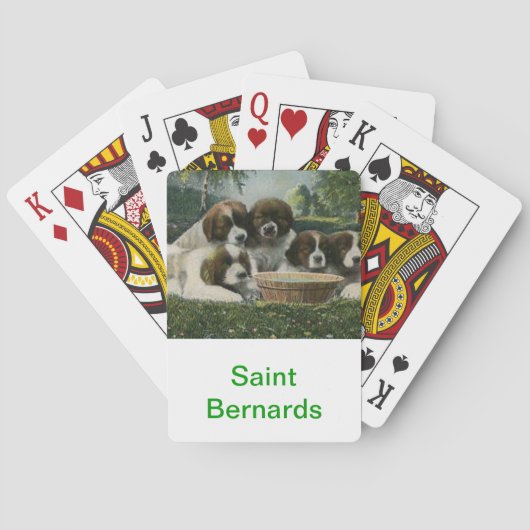Saint Bernard Dog-speelkaarten Pokerkaarten (Achterkant)