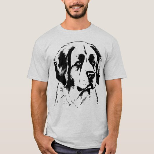 Saint Bernard Dog T-shirt (Voorkant)