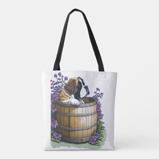 Saint Bernard Dog Tote Bag (Achterkant)